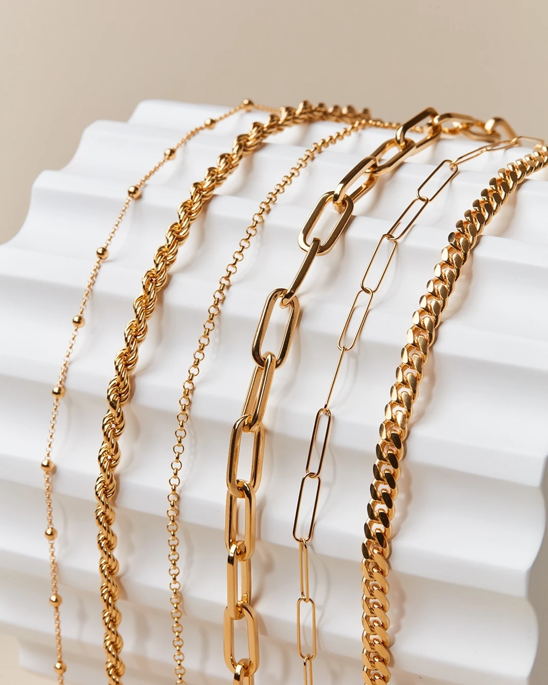 18K Gold Chain Link Design