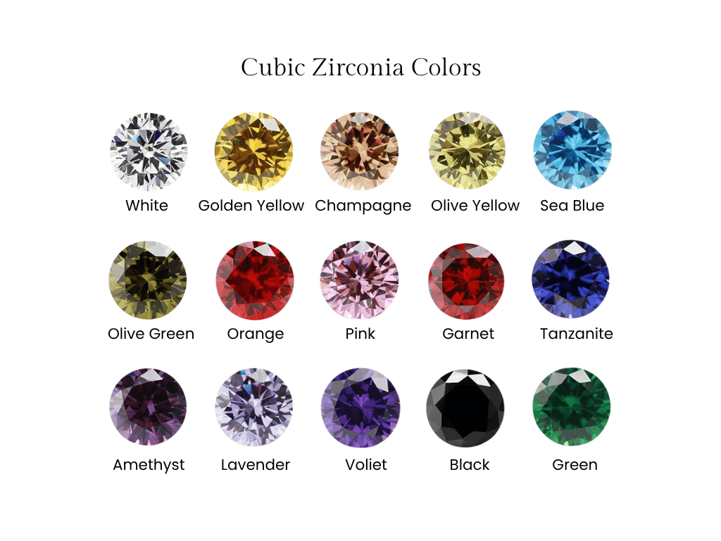 Cubic Zirconia Colors