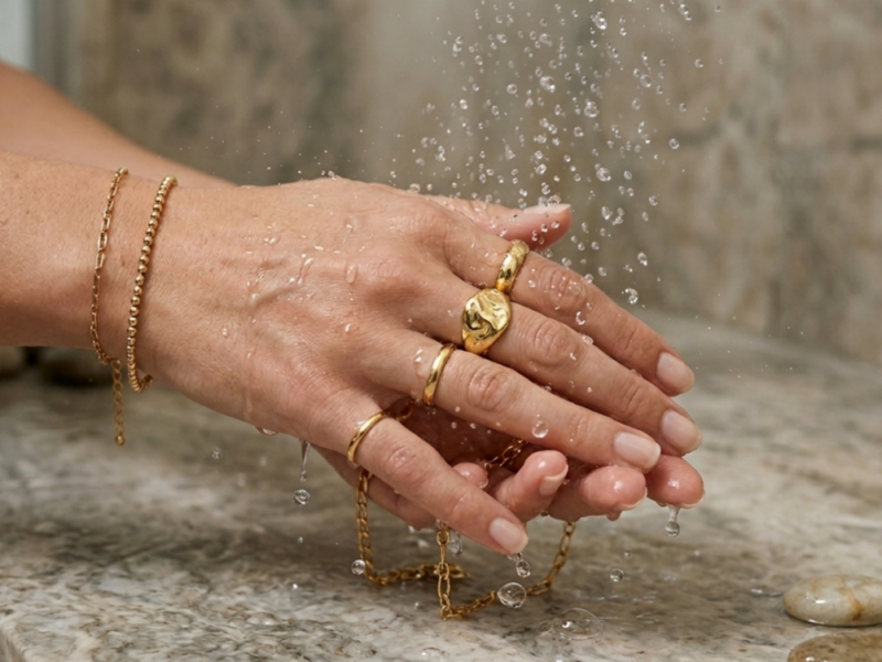 can you shower with gold jewelry different types explain