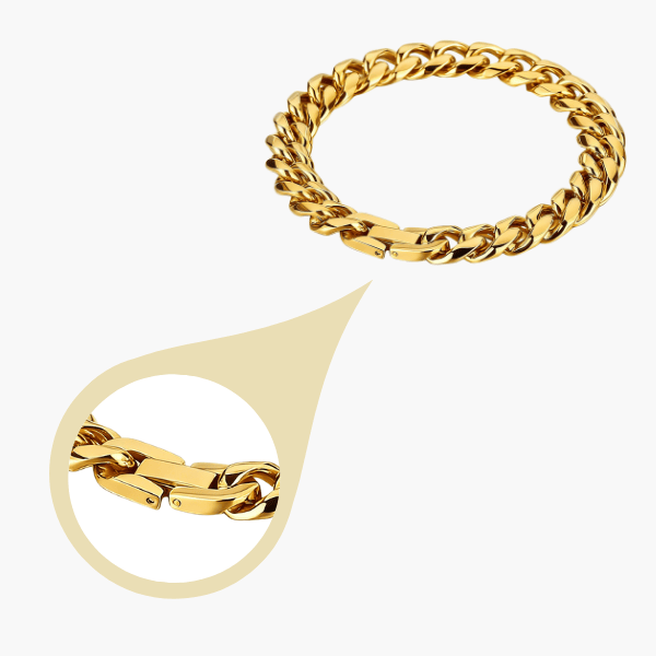 Gold Chain with Fold Over Clasp