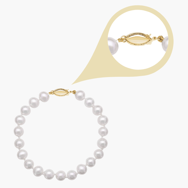 Pearl Bracelet with Fish Hook