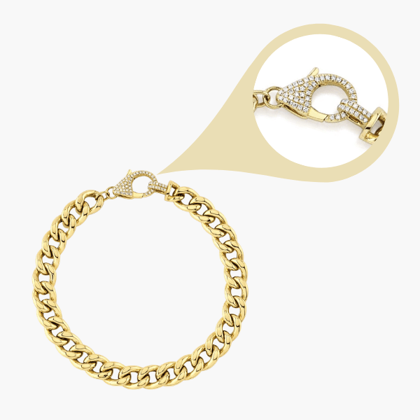 gold bracelet with lobster clasp