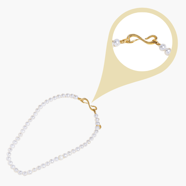 Pearl Necklace with S Clasp